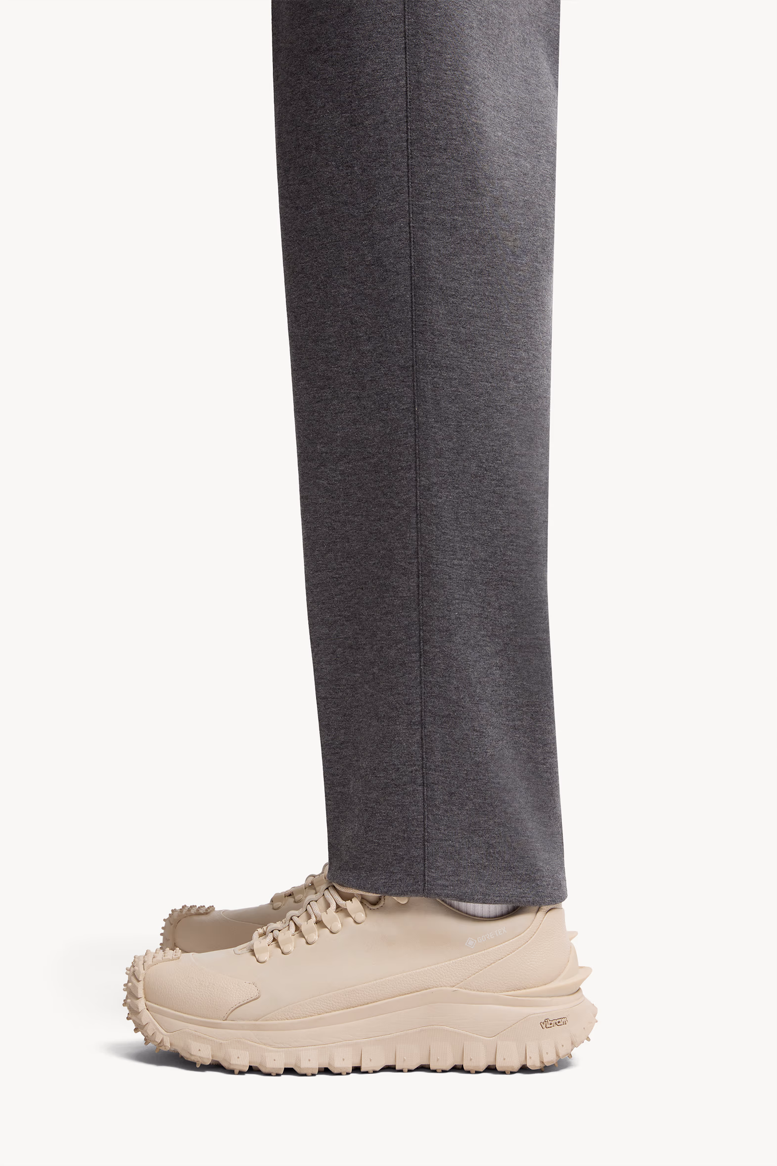 Cotton Blend Tailored Pants Men Grey Moncler 4